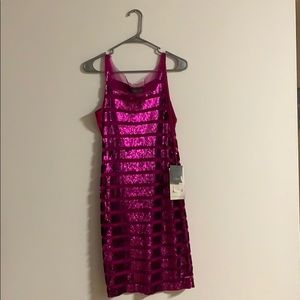 Theia sequin midi dress NWT